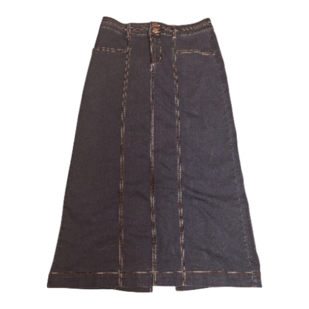 Classic  Long Dark Denim Skirt Size 12